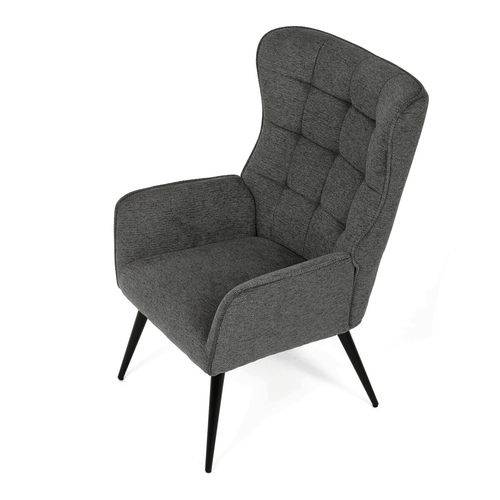 Křeslo ušák, šedá, látka, AK-315 GREY2