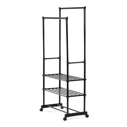 Stojan na šaty, kov, černá, GD-166 BK