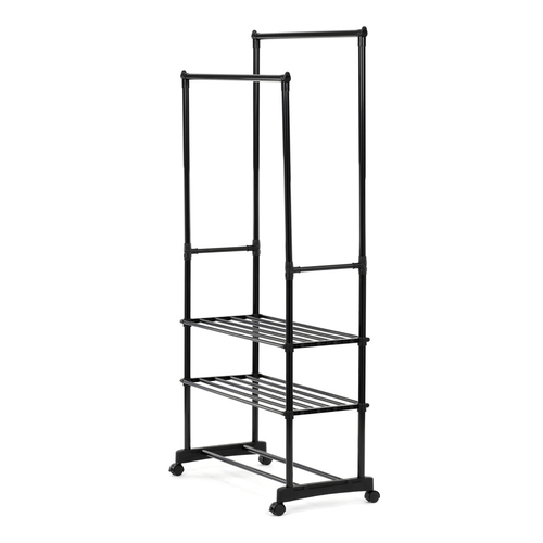 Stojan na šaty, kov, černá, GD-166 BK