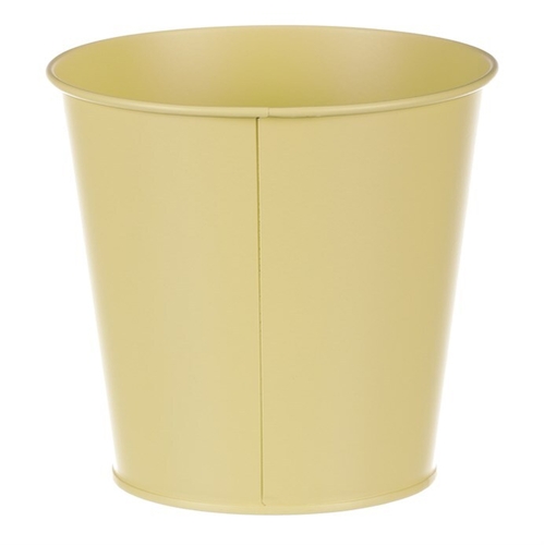 Obal kovový - motiv ptáčka, barva žlutá