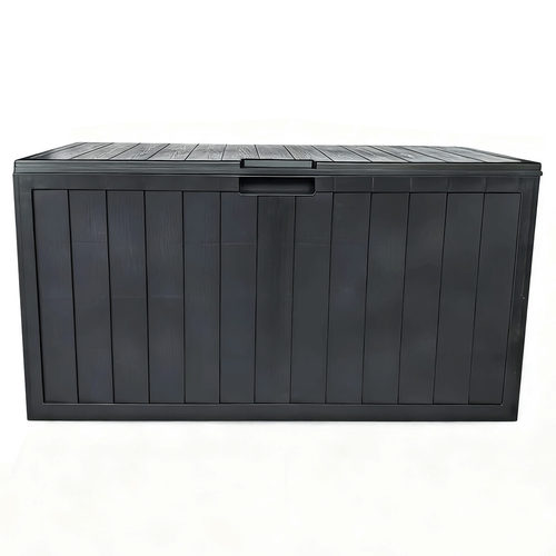 Zahradní úložný box 112x49x54cm, plast, šedá, 280l, AZB-G2075 GREY