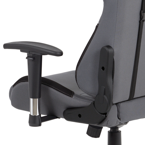 Herní křeslo, houpací mechanismus, šedá, KA-F05 GREY