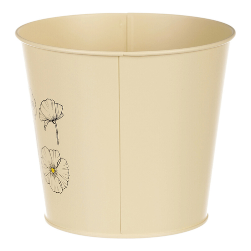 Obal kovový - motiv kvetoucího máku, žlutý