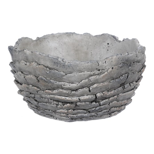 Obal betonový - imitace zkamenělé kůry, barva šedá