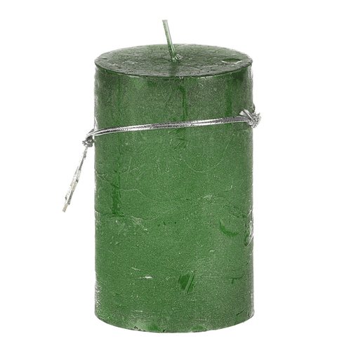 Svíčka vánoční, zelená barva. 245g vosku.