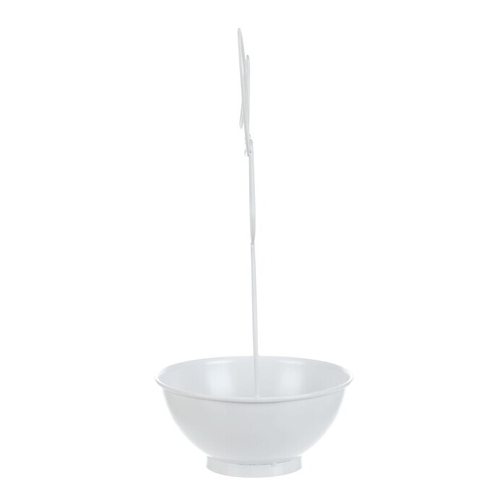 Obal na květiny - kovový, tvar zajíce, bílý, cena za sadu 2 ks