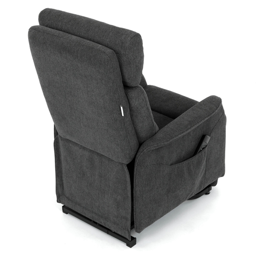 Polohovací křeslo, elektrické kabelové ovládání, šedá, látka, TV-L8960 GREY2