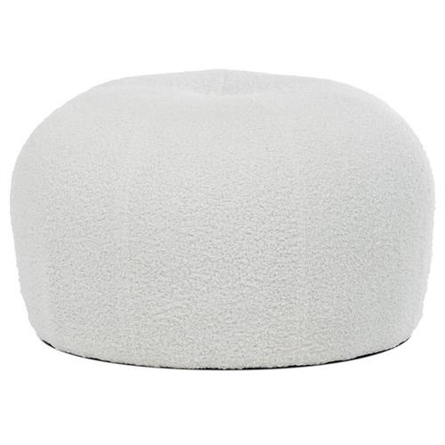 Taburet, bílá, látka bouclé, AK-307 WT2