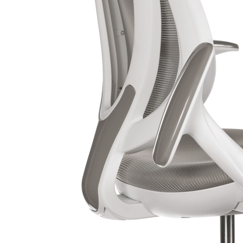 Dětská židle, výškově nastavitelná, šedá síťovina, KA-C806 GREY