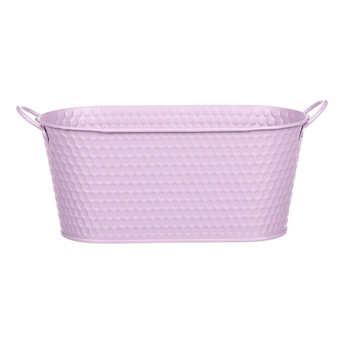 Obal kovový - truhlík, ve světle fialové barvě