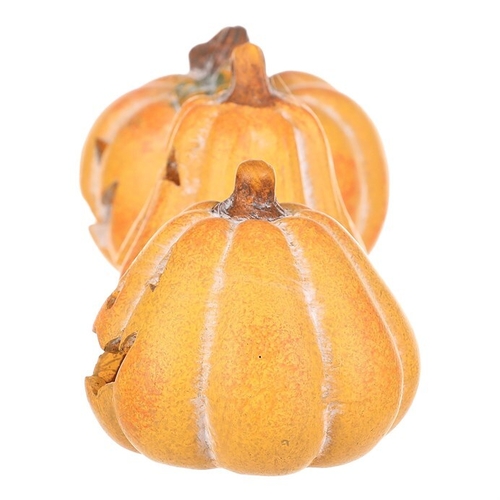 Dýně s obličejem - mix 3 druhů, LED osvětl., žluté, cena za 1 ks