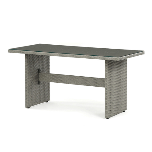 Zahradní sestava 140x70x60cm, polyratan, šedá, AZS-A1719 GREY