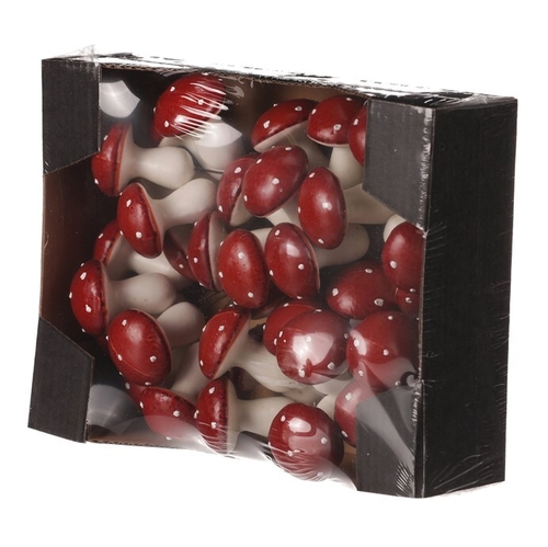 Houby na drátku, barva červená, cena za balení (30 ks)