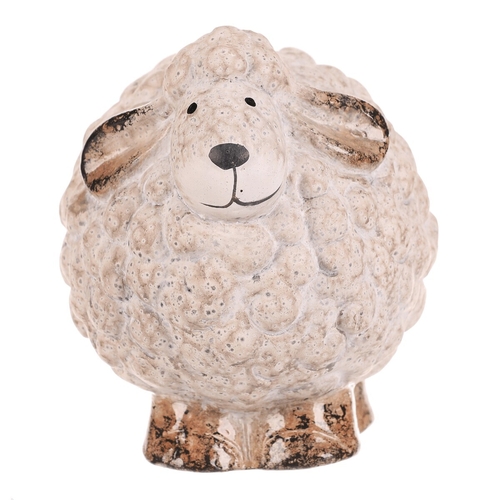 Ovečka - keramická figurka, vel. M, barva krémová