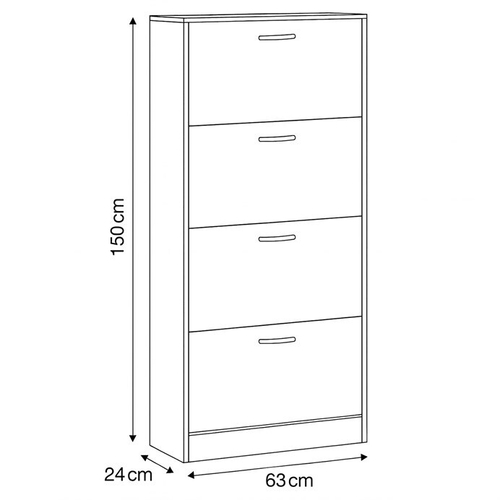 Botník, mdf, hnědá, ABO-G1018 OAK