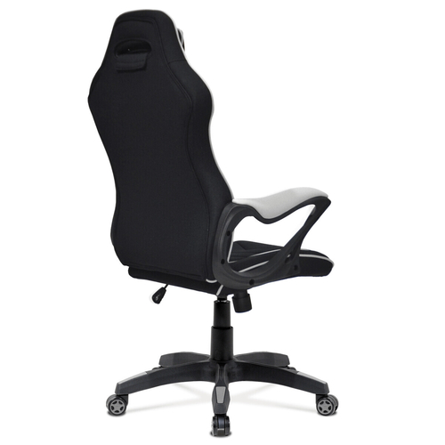 Herní křeslo, houpací mechanismus, stříbrná látka, KA-G408 GREY