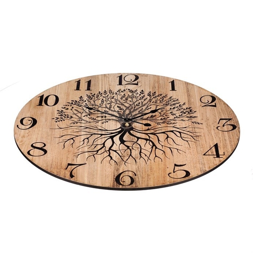 Hodiny nástěnné - pr. 58 cm, MDF, strom života