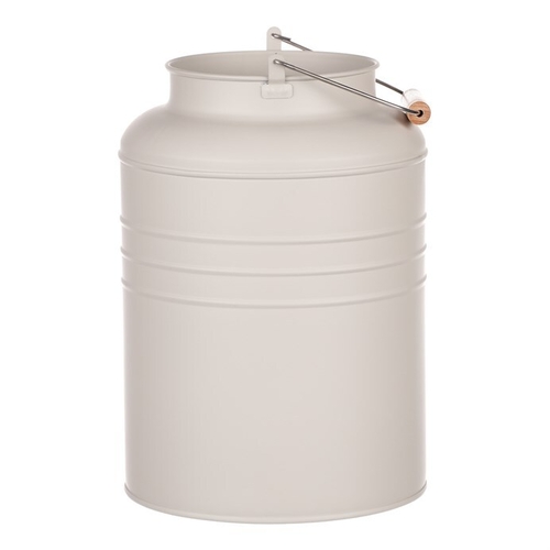 Váza kovová - tvar bandasky, barva šedá