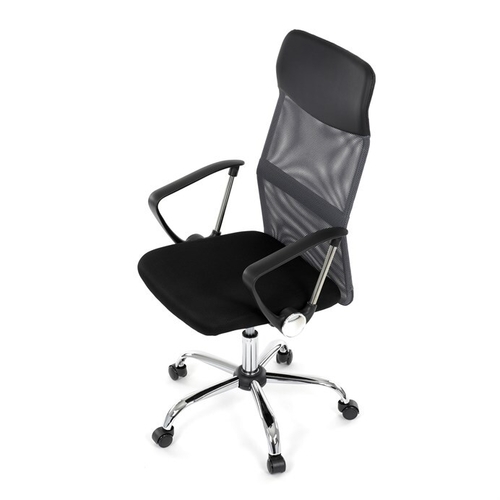 Kancelářská židle, houpací mechanismus, šedá síťovina, KA-E305 GREY