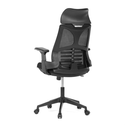 Kancelářská židle, houpací mechanismus, černá síťovina, KA-S247 BK