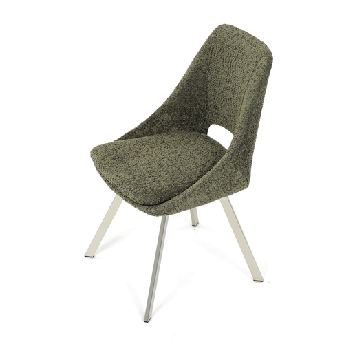 Jídelní židle, zelená, látka bouclé, DCL-W1174 GRN2