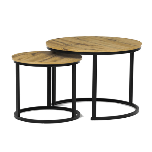 Konferenční stolek 70x70x51cm, mdf, divoký dub, CT-X7122 OAK