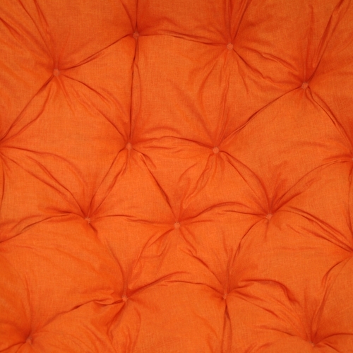 Polstr deluxe na křeslo papasan 110 cm - oranžový melír