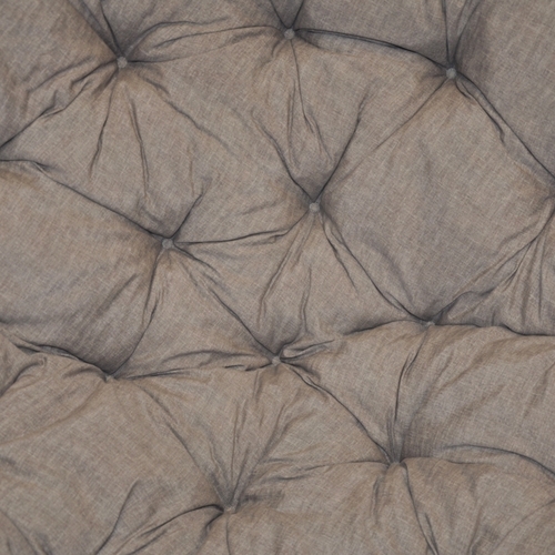 Polstr deluxe na křeslo papasan 110 cm - šedý melír