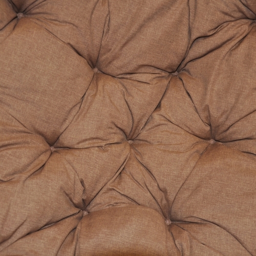 Polstr deluxe na křeslo papasan 110 cm - hnědý melír 