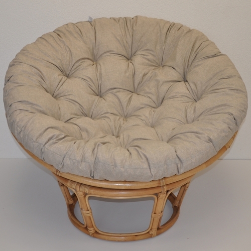 Polstr na křeslo papasan 115 cm tmavě béžový melír