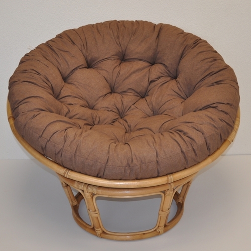 Polstr deluxe na křeslo papasan 100 cm - látka hnědý melír