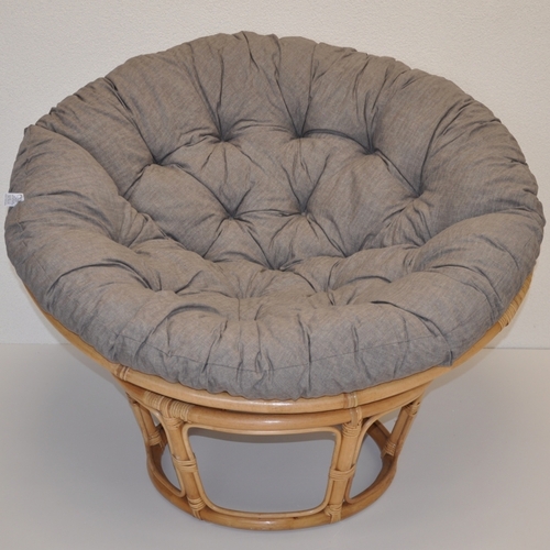 Polstr deluxe na křeslo papasan 100 cm - látka šedý melír