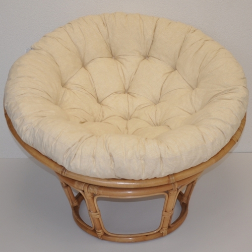 Polstr deluxe na křeslo papasan 100 cm - látka světle béžový melír