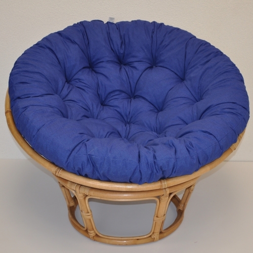 Polstr deluxe na křeslo papasan 100 cm - látka tmavě modrý melír