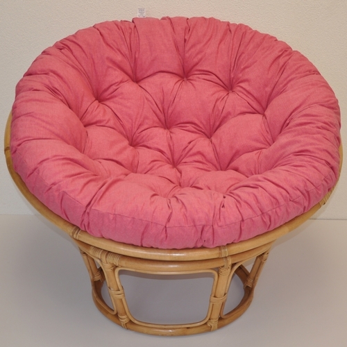 Polstr deluxe na křeslo papasan 100 cm - látka malinový melír