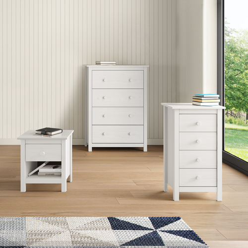 Komoda 4 zásuvky TORINO bílá