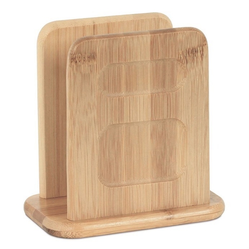 Stojan na papírové ubrousky - bambusový, barva přírodní