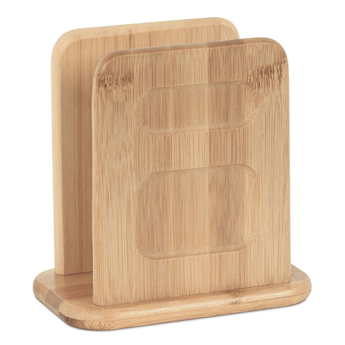 Stojan na papírové ubrousky - bambusový, barva přírodní