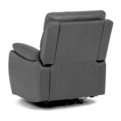 Polohovací křeslo, elektrické zabudované ovládání, šedá, látka vintage, TV-4094 GREY3