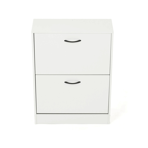 Botník, mdf, bílá, ABO-G1014 WT