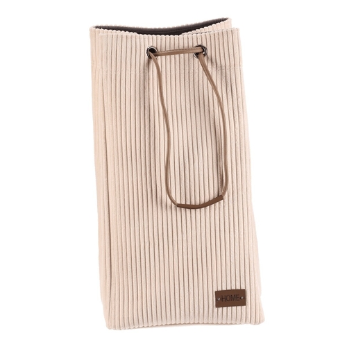 Koš prádelní - manšestr, stahovací, krémová barva