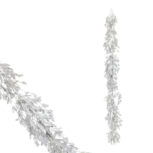 Girlanda - 190 cm, jmelí s bobulemi, barva bílá