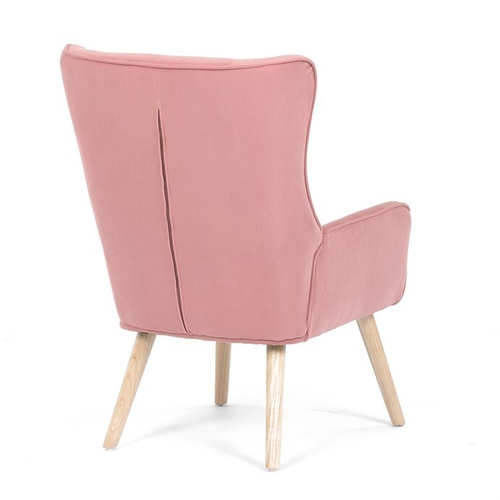 Křeslo ušák, růžová, manšestrová látka, AK-314 PINK2