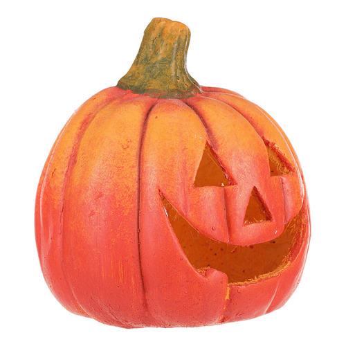 Dýně z terakoty - svícen, barva oranžovo-červená