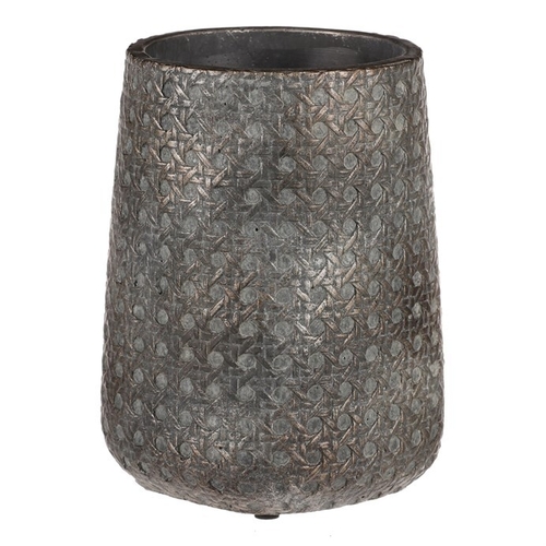 Váza betonová - s mozaikou, barva šedá