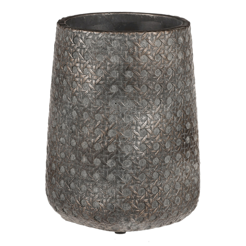 Váza betonová - s mozaikou, barva šedá