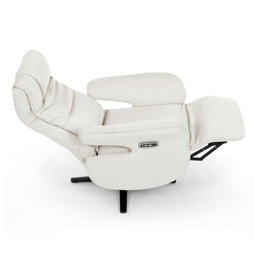 Polohovací křeslo, elektrické zabudované ovládání, funkce zero gravity, béžová, látka, TV-C5590 CRM2
