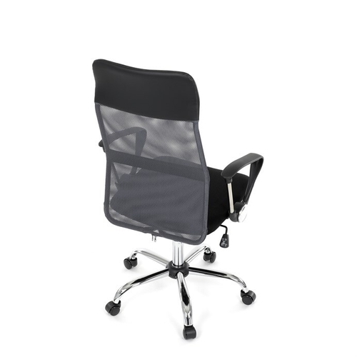 Kancelářská židle, houpací mechanismus, šedá síťovina, KA-E305 GREY