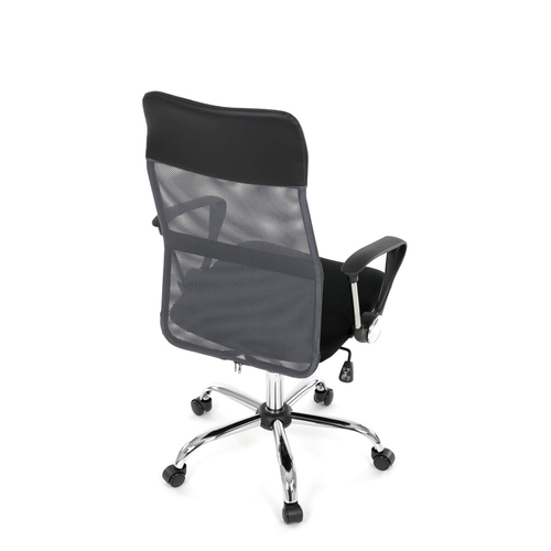 Kancelářská židle, houpací mechanismus, šedá síťovina, KA-E305 GREY