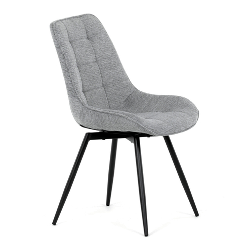 Jídelní židle otočná 180°, šedá, látka, HC-T1130 GREY2